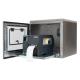 Geöffneter Zebra Etikettendrucker für Industrie mit einem Printronix T4000 Thermodrucker