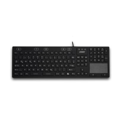 Die Armagard schwarze IP68 wasserdichte Tastatur mit Touchpad